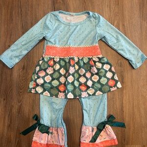 Christmas baby boutique outfit NWOT